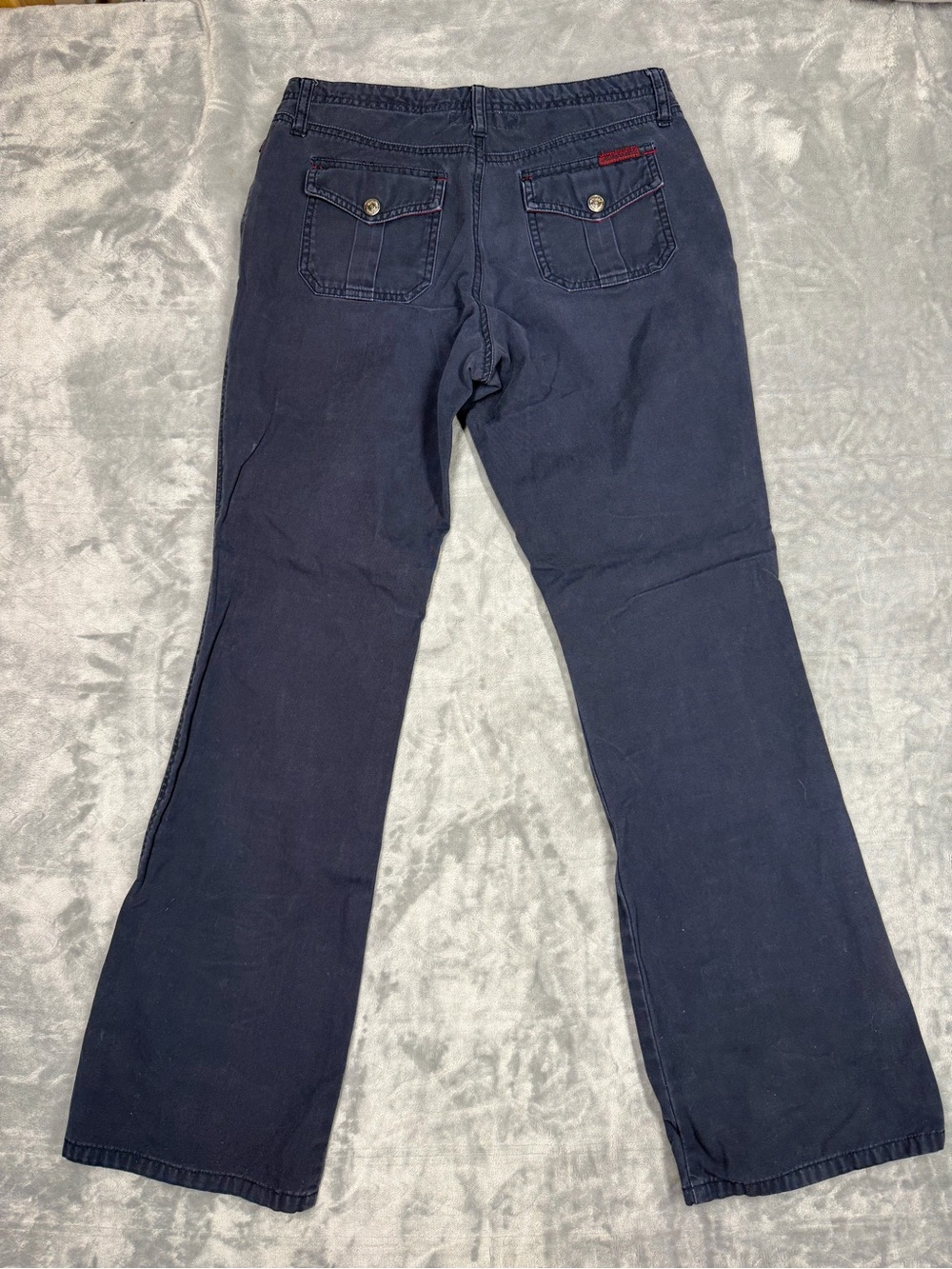 Aeropostale Y2K 100% Cotton Navy Bootcut Pants - Picture 7 of 10
